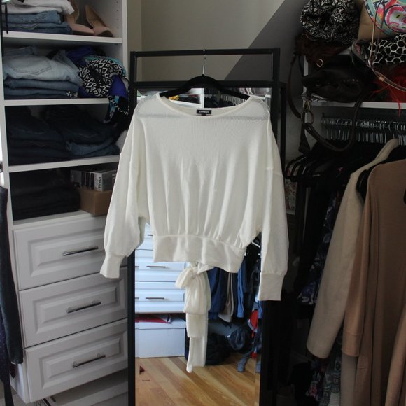 Express White Tie back Top, Sz. S - Picture 6 of 8